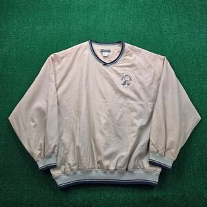 AM Player Windbreaker Jacket Mens 2XL Beige‎ Tan Falcon Golf Course Cape Cod